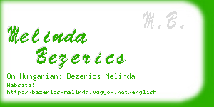 melinda bezerics business card